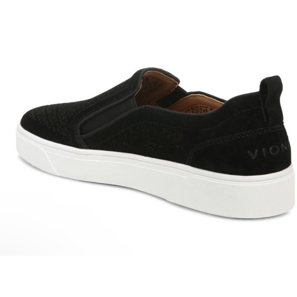 Vionic‎ Kimmie Perf Sneaker Womens 8.5 Black Arch Support New - Picture 6 of 10